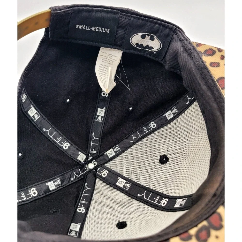 BATMAN NEW‎ ERA SNAPBACK CAP HAT 9FIFTY SMALL-MED LEOPARD PRINT BILL